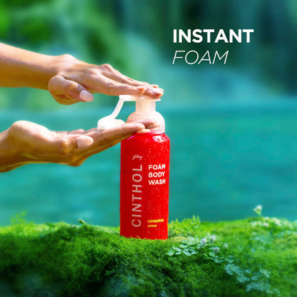 Cinthol Original Foam Body Wash Combi Pack - 600ml with 2 Refills