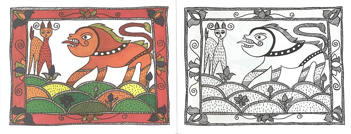 Scholars Hub Best Of Madhubani Art Paintings Book -Vol 1, Vol 2 (Set Of 2 Books) | 48 Pages
