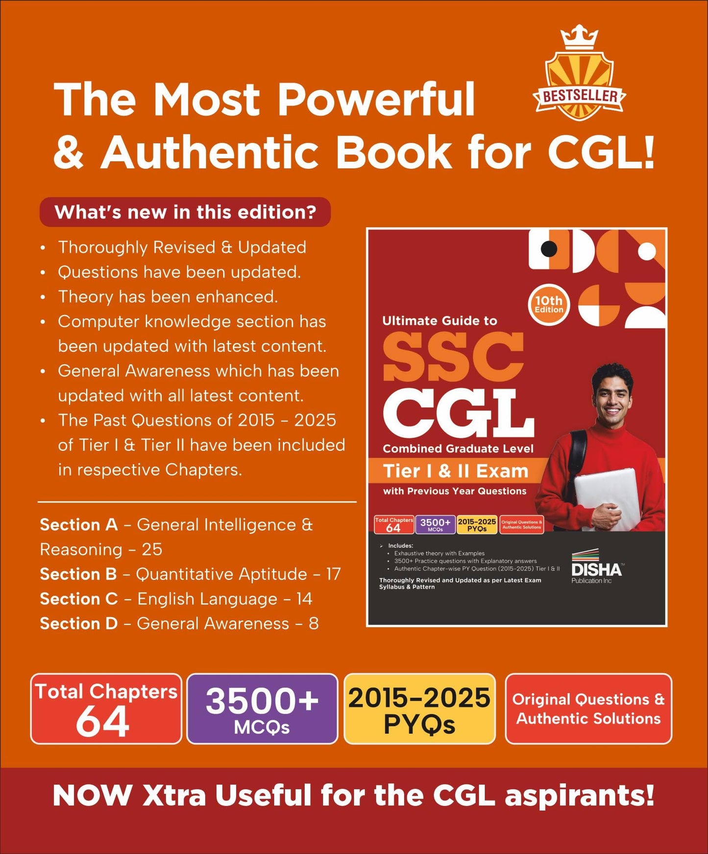Ultimate Guide to SSC CGL - Combined Graduate Level - Tier I & Tier II Exam with Previous Year Questions