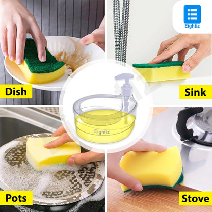 Double Layer Soap Dispenser with Sponge Holder - Multi Color