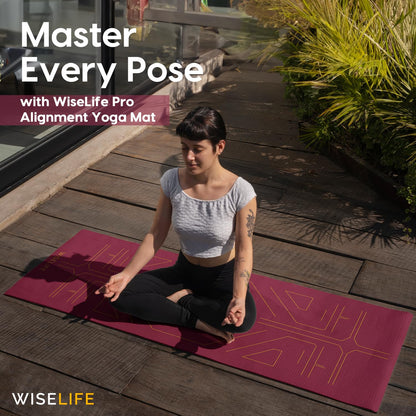 Extra Wide Non-Slip Yoga Mat with Carry Strap - 6mm Thick