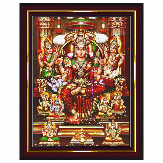 Wall Painting - Framed Wooden - 6 x 8 Inch - Brown - Lalitha Devi for Pooja