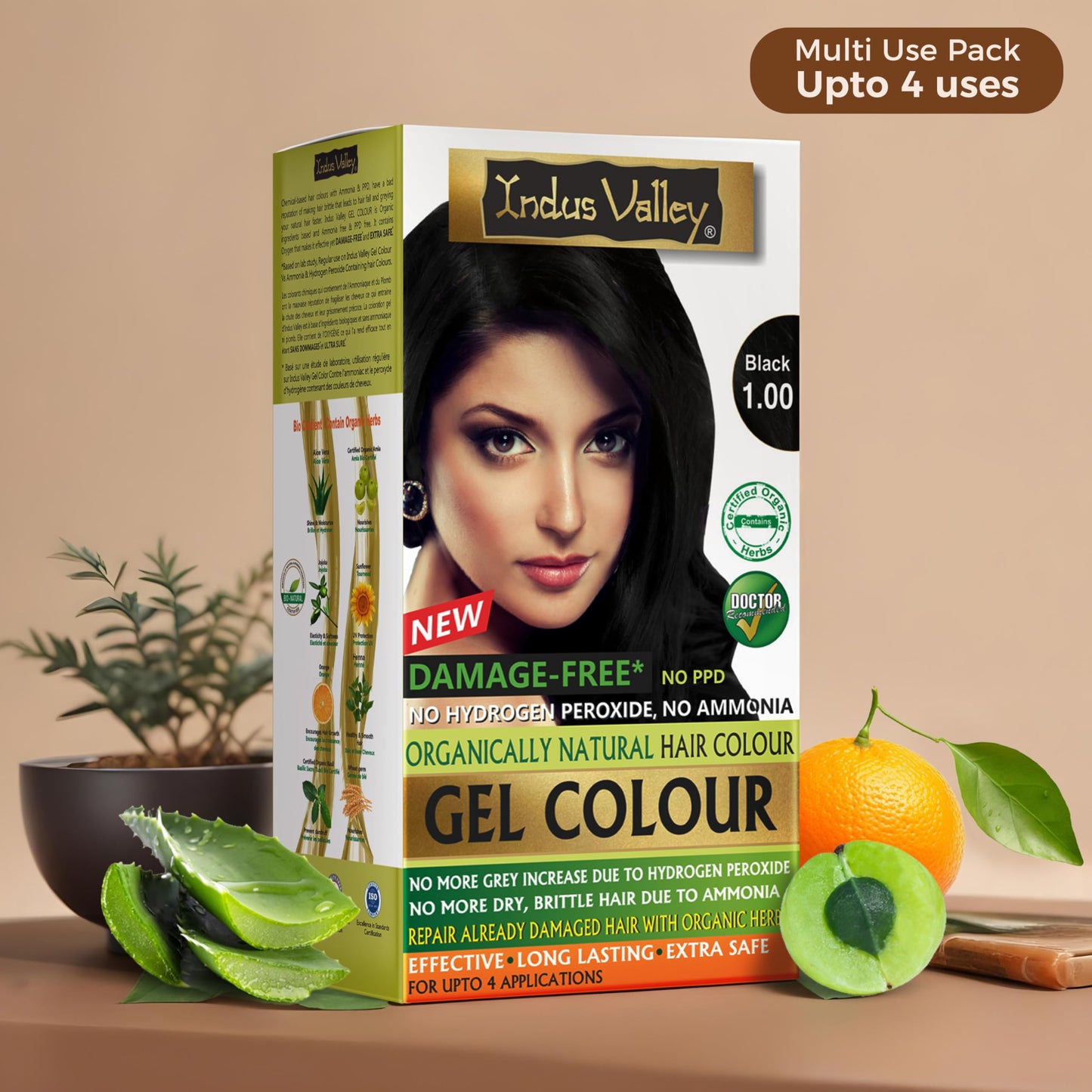 Natural Gel Hair Color Black 220ml | Ammonia & PPD Free