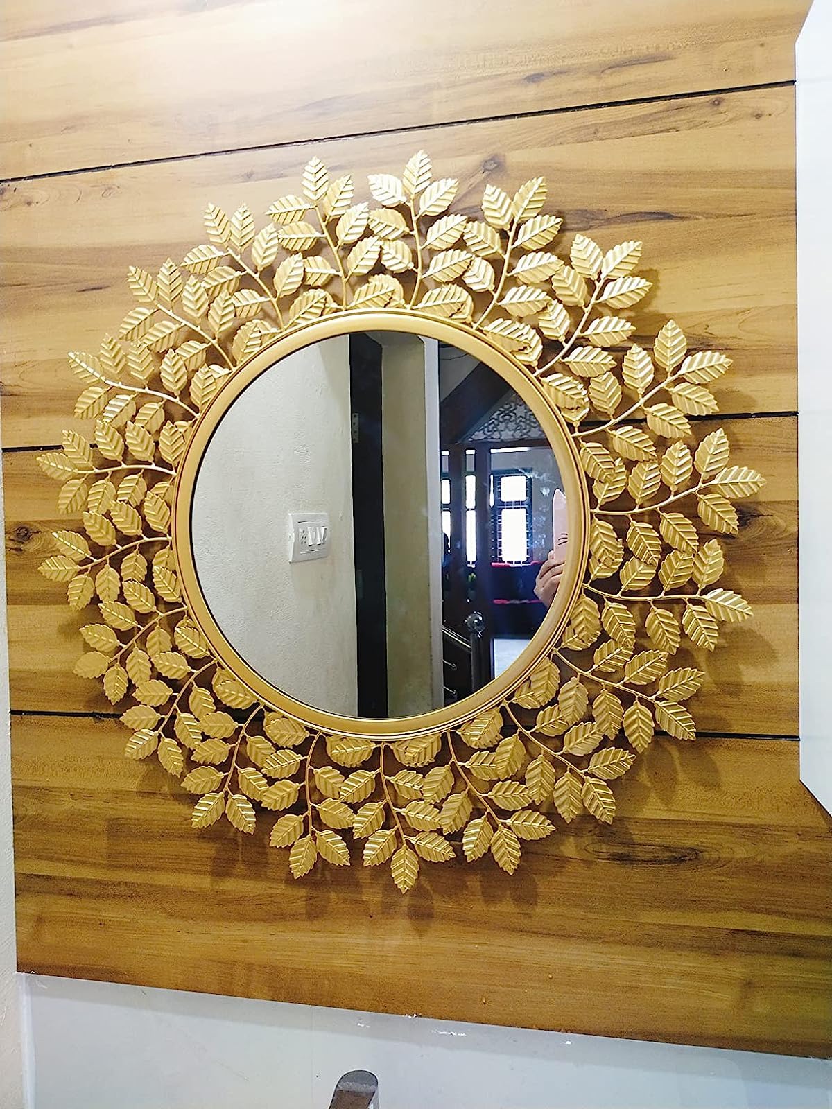 Wall Mirror - Rust Proof & Weather Proof - Gold - 61 cm | 24 Inches - Anti-Spatter Glass