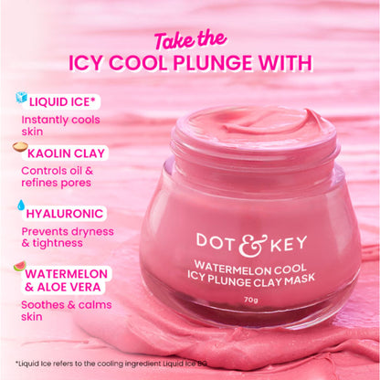 Dot & Key Watermelon Cool Icy Plunge Clay Mask