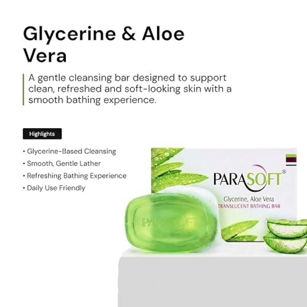 Parasoft Glycerine & Aloe Vera Translucent Bathing Bar