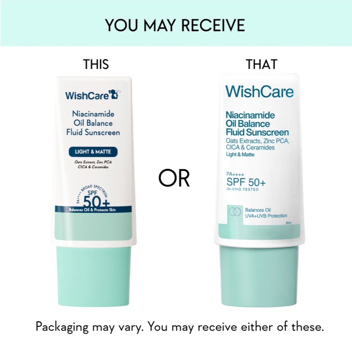 WishCare Niacinamide Oil Balance Fluid Face Sunscreen for Oily Skin with SPF50 PA++++ In-Vivo Tested