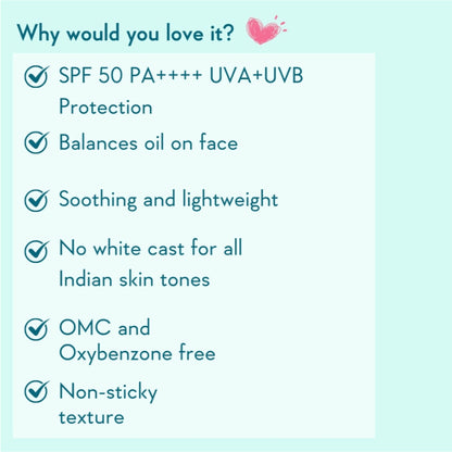 WishCare Niacinamide Oil Balance Fluid Face Sunscreen for Oily Skin with SPF50 PA++++ In-Vivo Tested