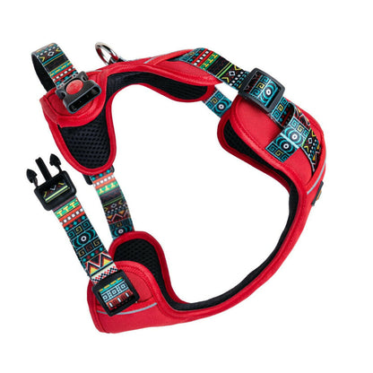 Waggety Adjustable Full Body Dog Harness - Comfortable Fit, Durable Polyester, Red