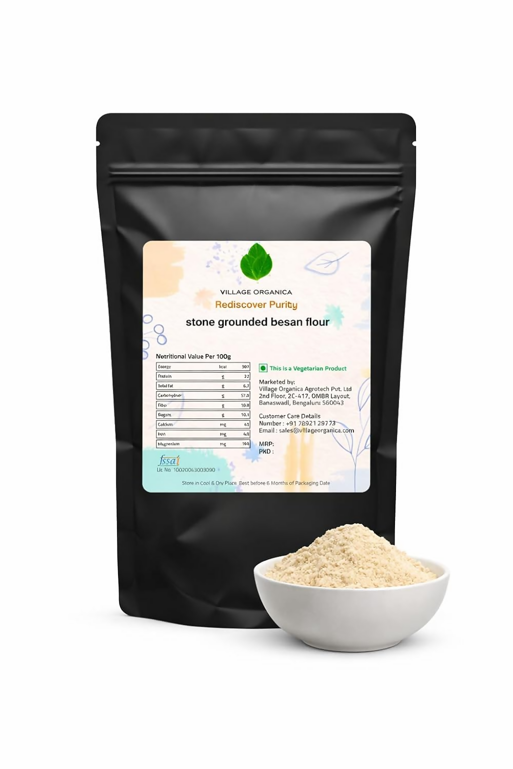 Village-Organica Besan Stone Grounded Unpolished Gram Flour