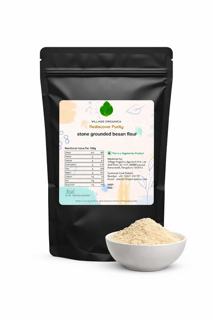 Village-Organica Besan Stone Grounded Unpolished Gram Flour