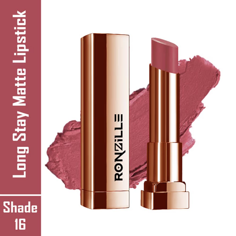 Ronzille Natural Colored Long Stay Matte Lipstick - Shade 16