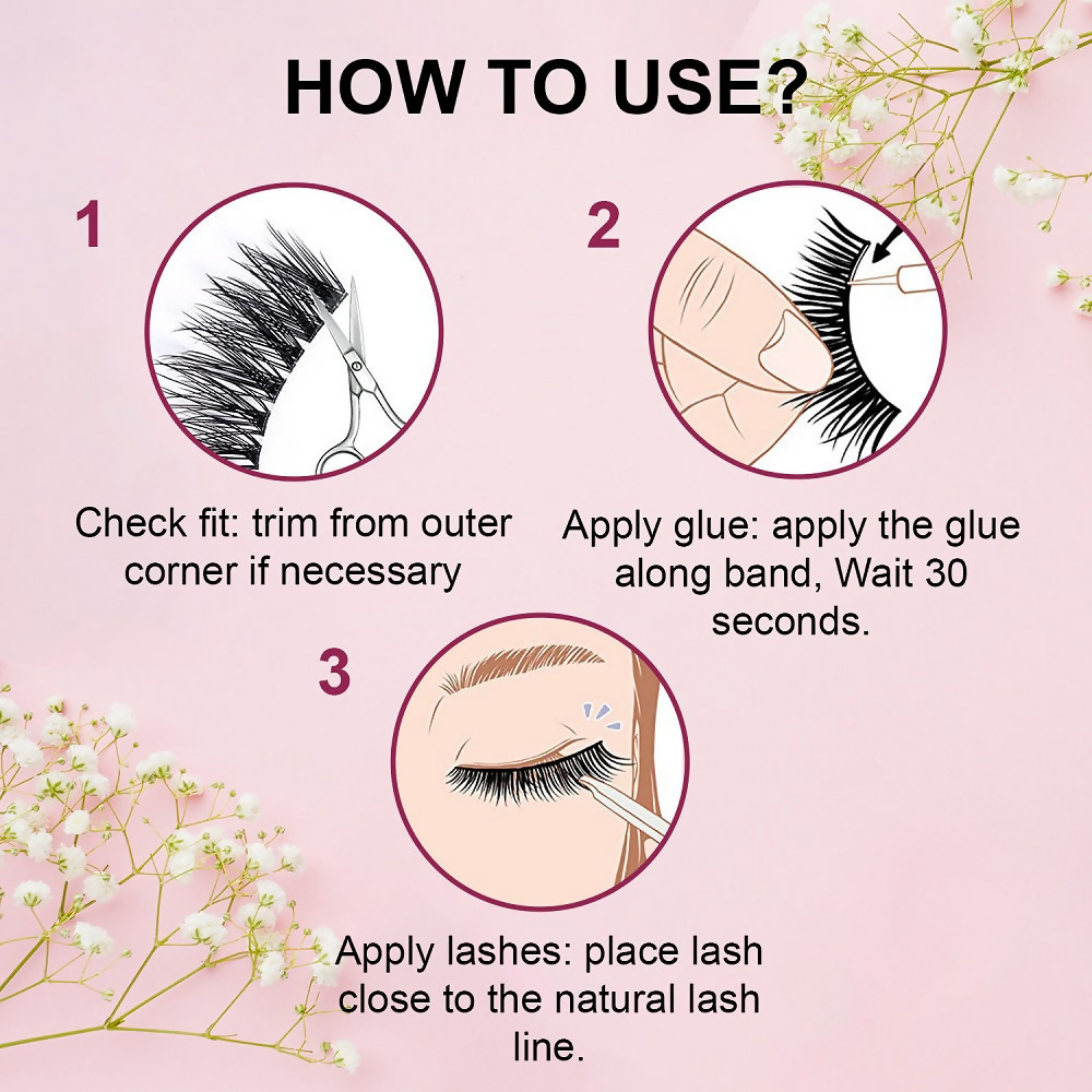 Bronson Professional Dramatic, Party Style Long and Natural False Eyelashes - 18