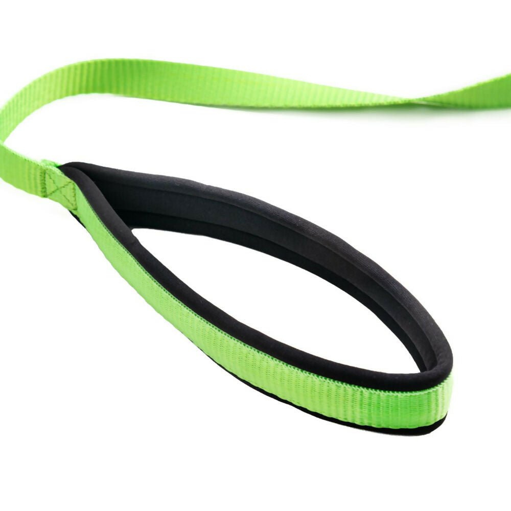 Waggety Dog Leash - Durable Green Polyester, Length - 5Ft, Comfortable Grip, Stylish Pet Leash for Dogs