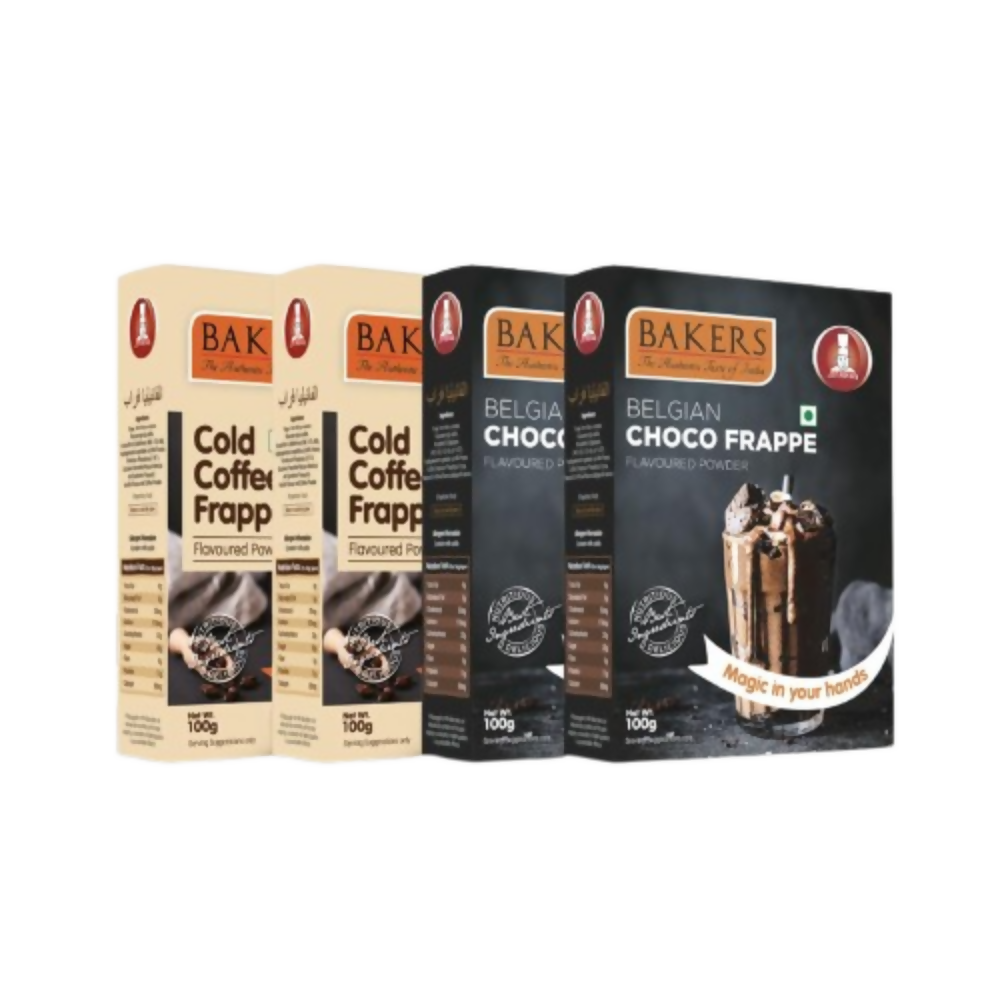 BAKERS Cold Coffee Frappe Powder & Belgian Choco Frappe Powder