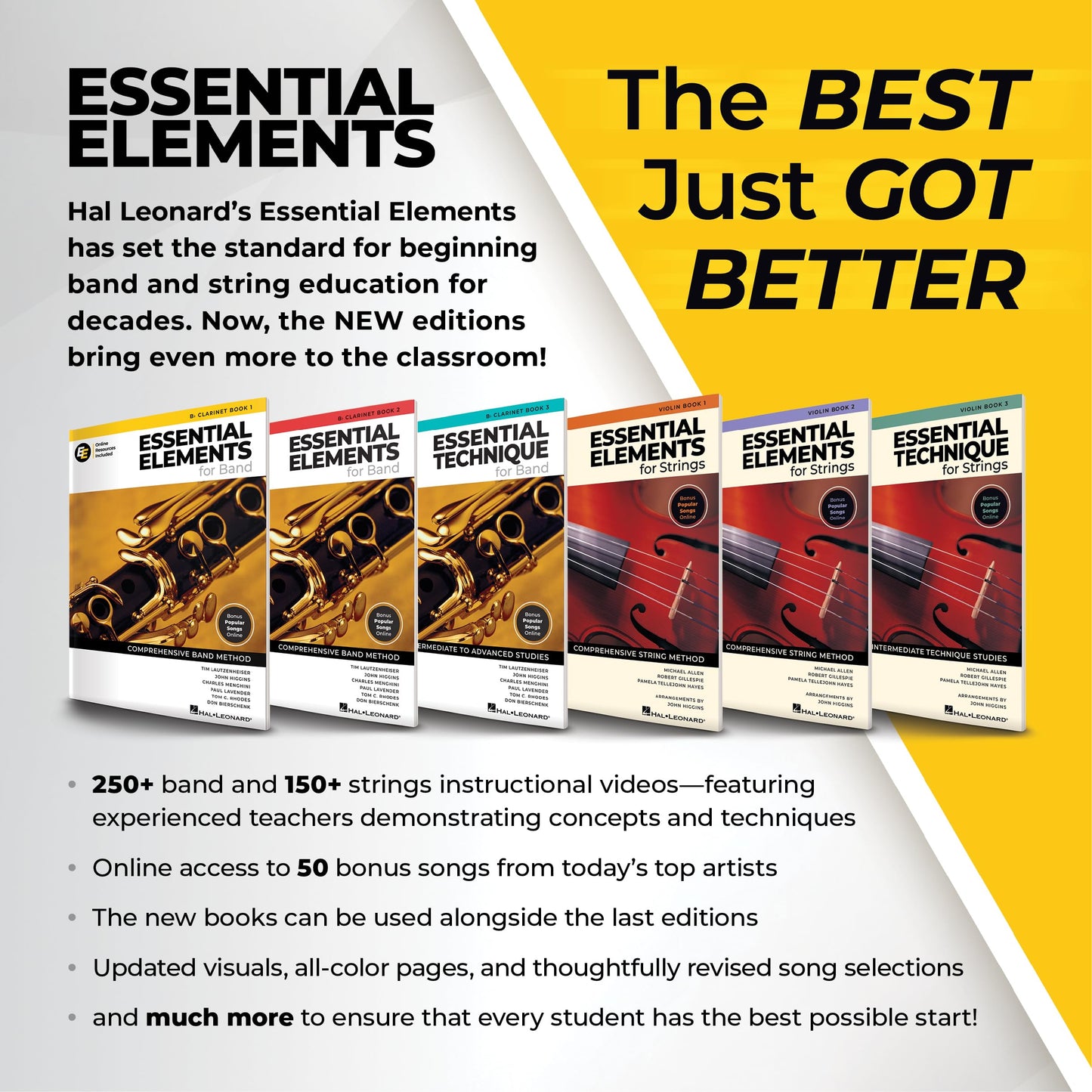 Essential Elements for Band – Bb Clarinet Book 1 with EEi | Beginner Clarinet Sheet Music and Online Resources | Hal Leonard Instructional Songbook for Students and Teachers 