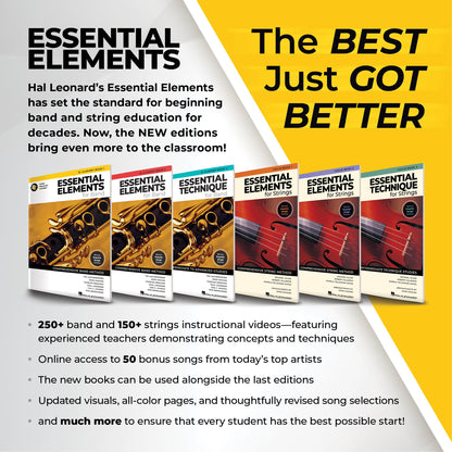Essential Elements for Band – Bb Clarinet Book 1 with EEi | Beginner Clarinet Sheet Music and Online Resources | Hal Leonard Instructional Songbook for Students and Teachers 