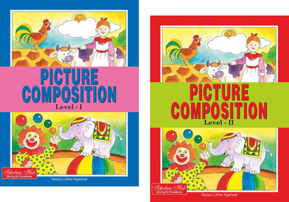 Scholars Hub Picture Composition Book (Part 1, 2) (Set Of 2 Books) | Picture Composition Book For Class 1,2 | 56 Pages