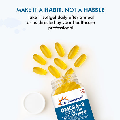 Dr. Morepen Omega-3 Deep Sea Fish Oil Triple Strength Softgels