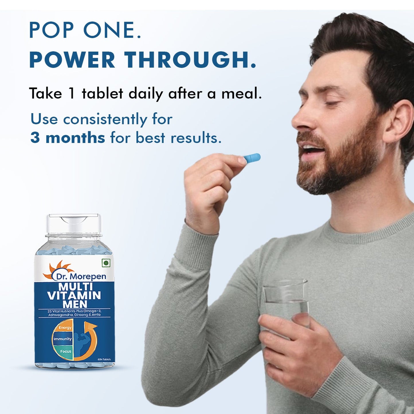 Dr. Morepen Multivitamins For Men With Omega 3 & Herbs