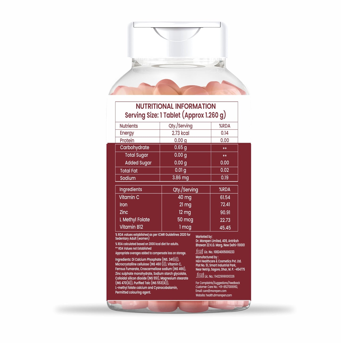 Dr. Morepen Iron & Zinc Tablets
