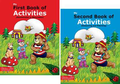 Scholars Hub Activity Book For Kids Set 1- My First Book Of Activity & My Second Book Of Activity (Set Of 2 Activity Books) ( For Ages 3+)| 48 Pages | Fun Activities Based On Discrimination, Observation, Reasoning & Matching.