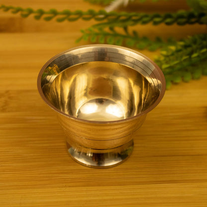 Spillbox Brass Chandhan Bowl|[Weight:60G]-Padam Payala (2) ,1 L