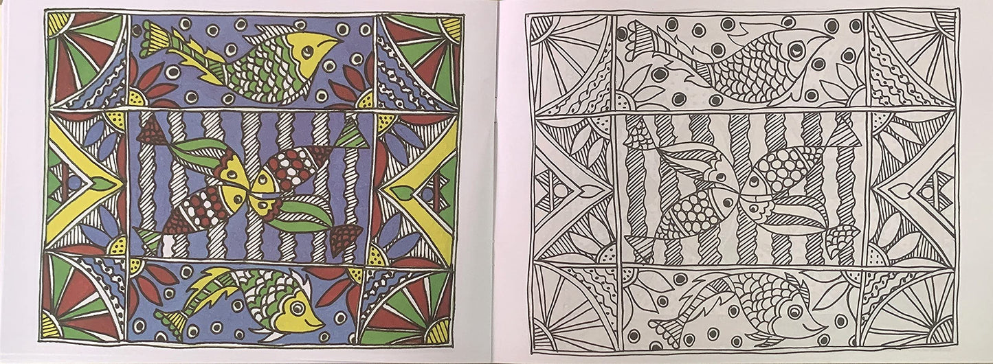 Scholars Hub Best Of Madhubani Art Paintings Book -Vol 1, Vol 2 (Set Of 2 Books) | 48 Pages