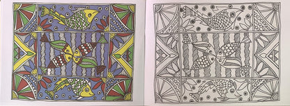 Scholars Hub Best Of Madhubani Art Paintings Book -Vol 1, Vol 2 (Set Of 2 Books) | 48 Pages