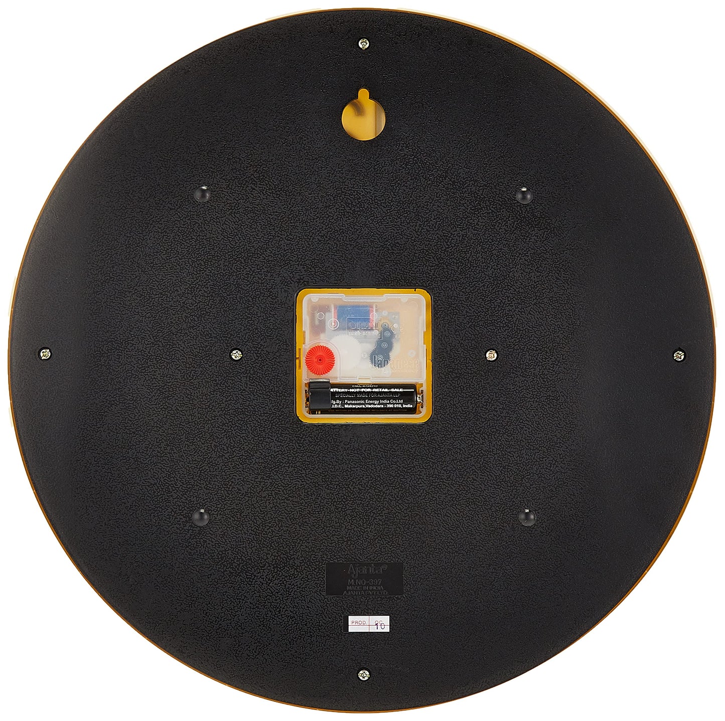 Ajanta Quartz Analog Wall Clock 32 cm Gold Plastic
