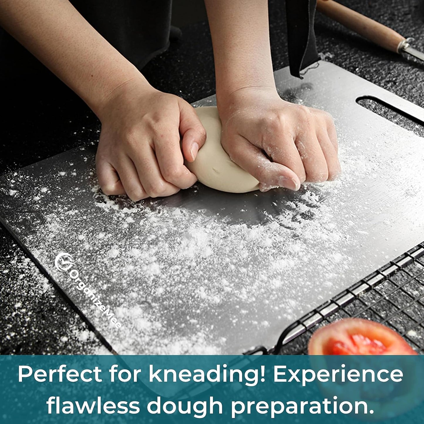 OrganizeMee Stainless Steel Chopping Board (Medium)(31.8CM X 21CM)