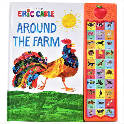 World of Eric Carle, Around the Farm 30-Button Animal Sound Book - Great for First Words - PI Kids 