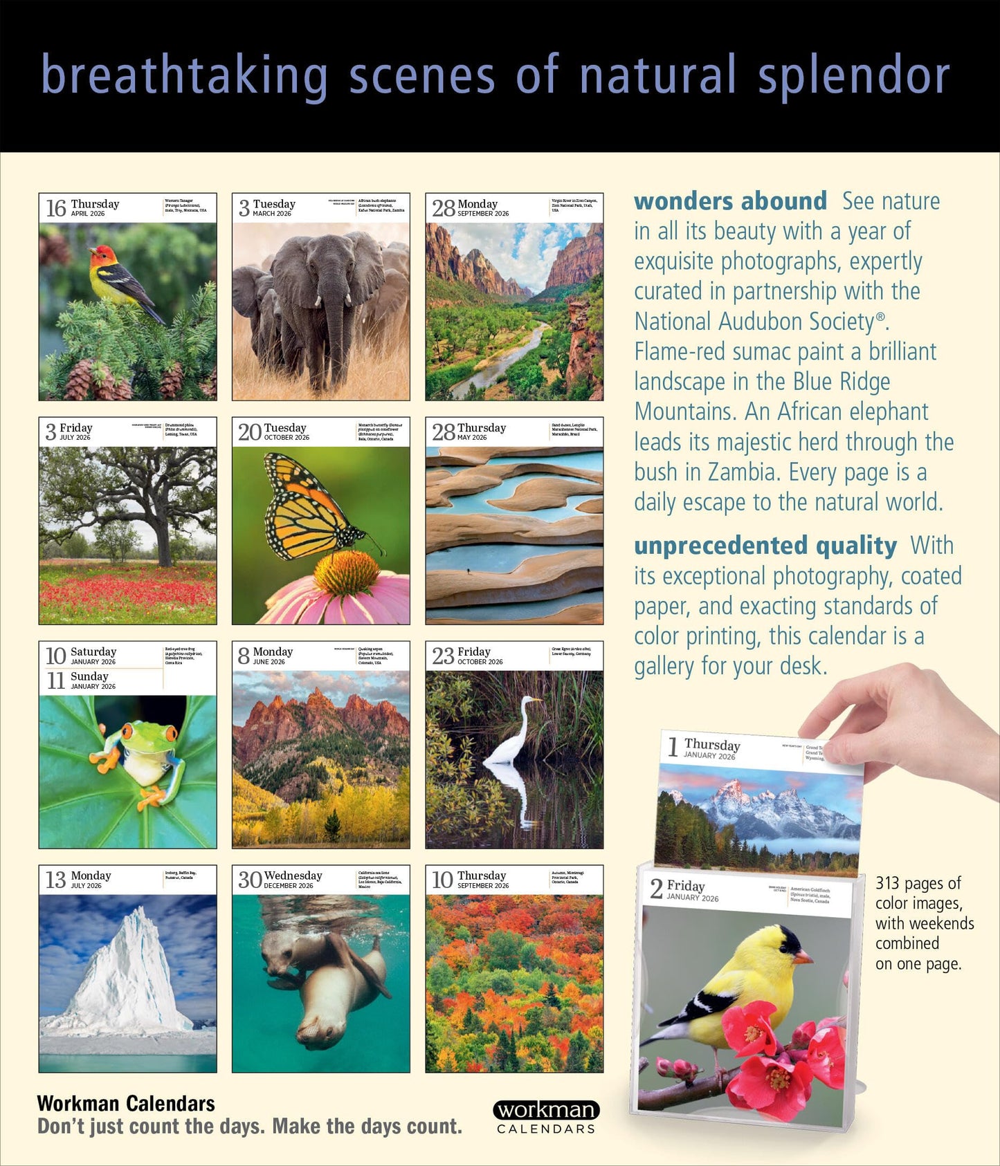 Audubon Nature Page-A-Day® Gallery Calendar 2026 