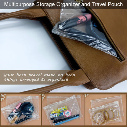 25 Multipurpose Storage Pouches 5x7 Inch for Travel & Makeup