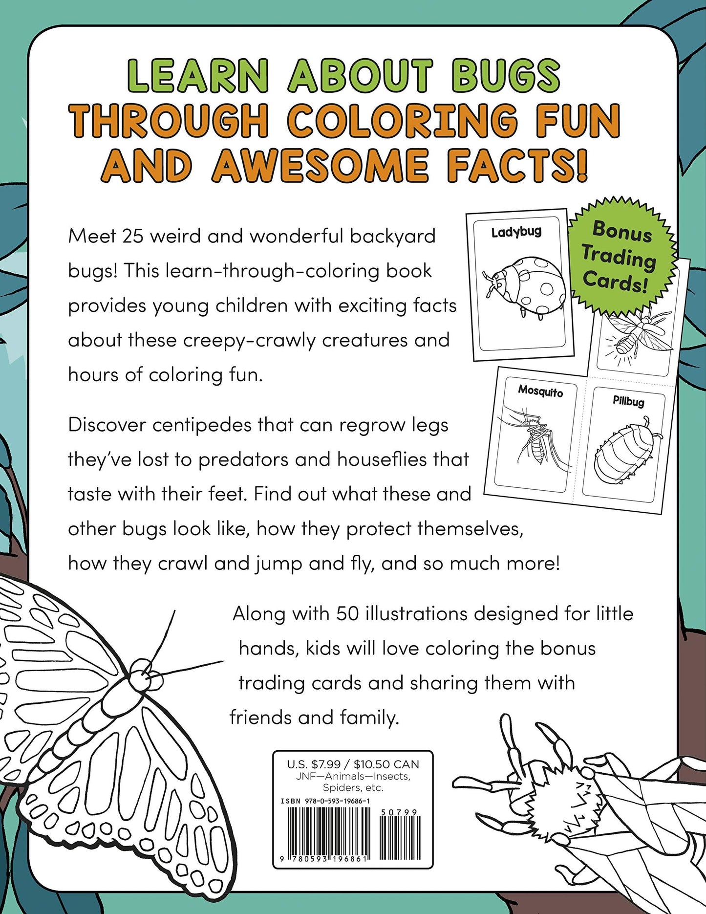 Bug Book for Kids: Coloring Fun and Awesome Facts (A Did You Know? Coloring Book) 