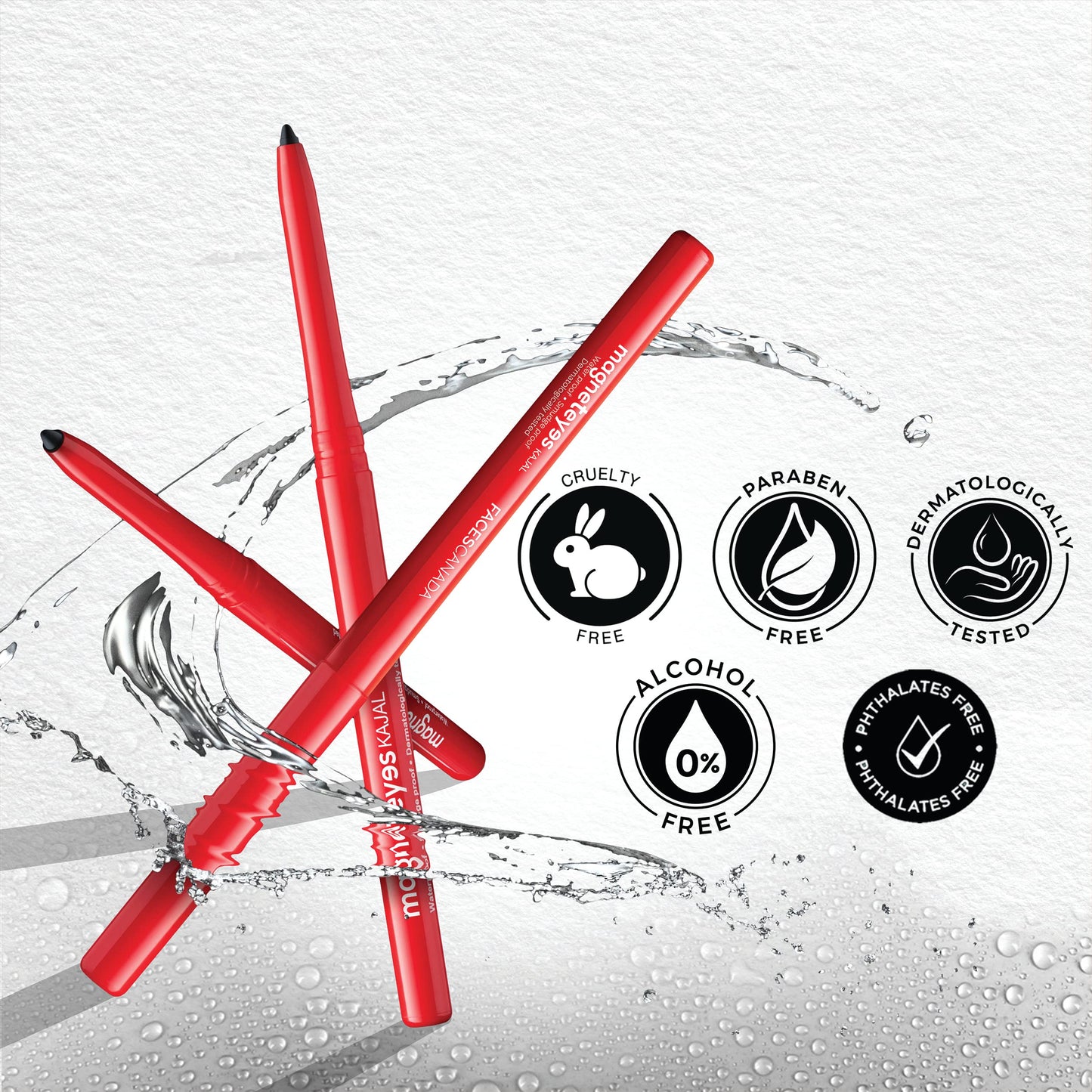 Black Kajal Stick 0.35g - 24hr Stay, Waterproof, Smudgeproof