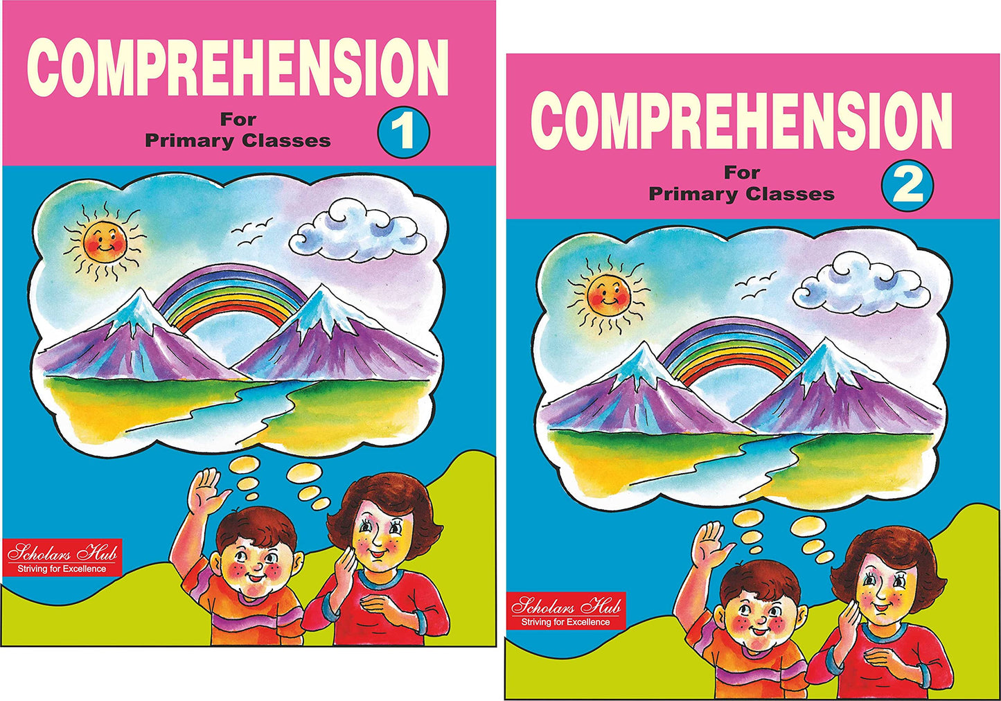 Scholars Hub Comprehension Book For Develop Reading And Writing Skills Of Kids (For Primary Classes) (Vol. 1, 2) ( Set Of 2 Books) | 96 Pages| Comprehension Book For Class 1,2
