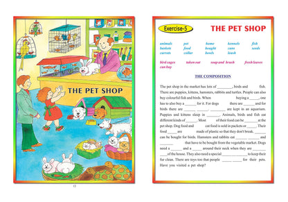 Scholars Hub Picture Composition Book (Part 1, 2) (Set Of 2 Books) | Picture Composition Book For Class 1,2 | 56 Pages