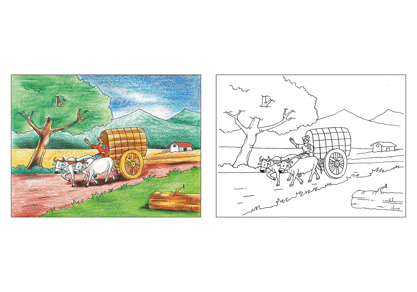 Scholars Hub Best Scenery In Pastel Book -Vol-1, Vol 2 (Set Of 2 Books) | 40 Pages