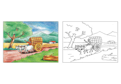 Scholars Hub Best Scenery In Pastel Book -Vol-1, Vol 2 (Set Of 2 Books) | 40 Pages