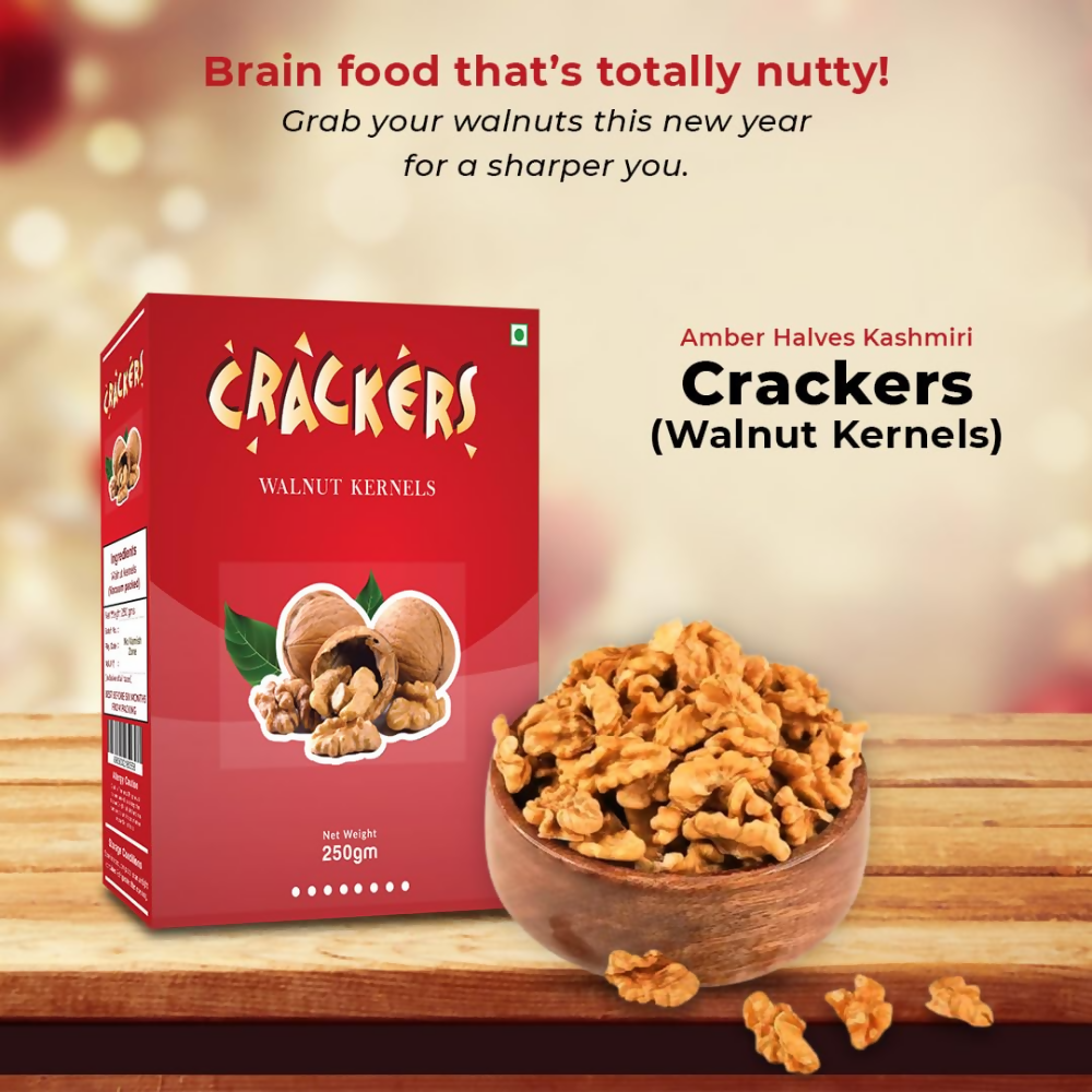 Go Crackers Kashmiri Brown Halves Dried Walnuts Kernels Without Shell