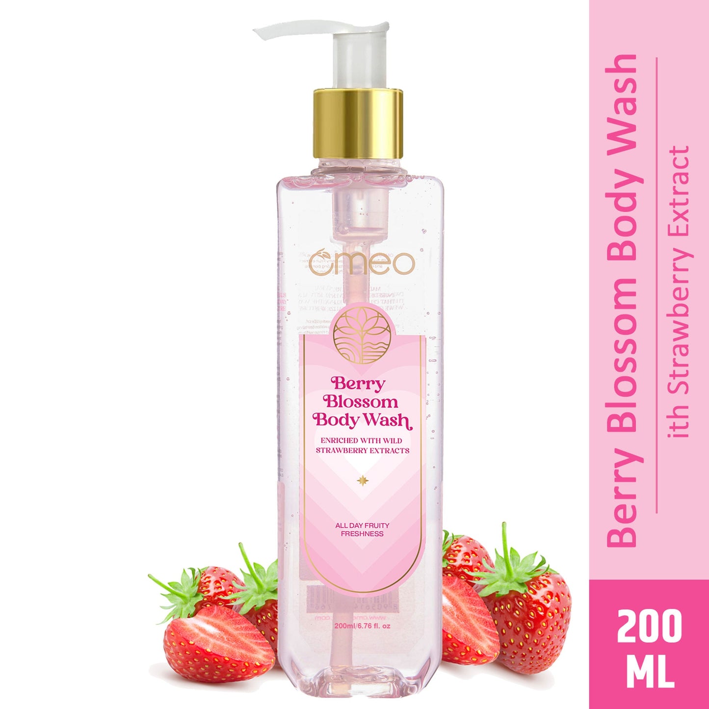 Omeo Berry Blossom Body Wash - Gentle Cleansing, Soft Nourshing Body Wash
