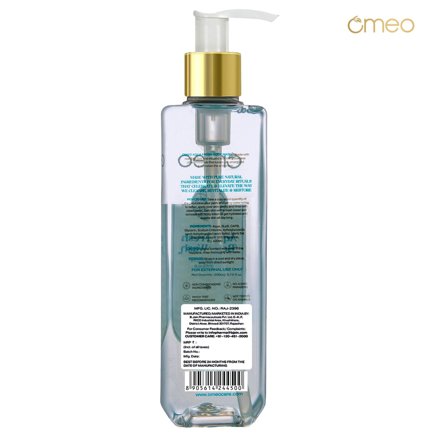 Omeo Aqua Fresh Body Wash - Gentle Cleansing, Soft Nourshing Body Wash