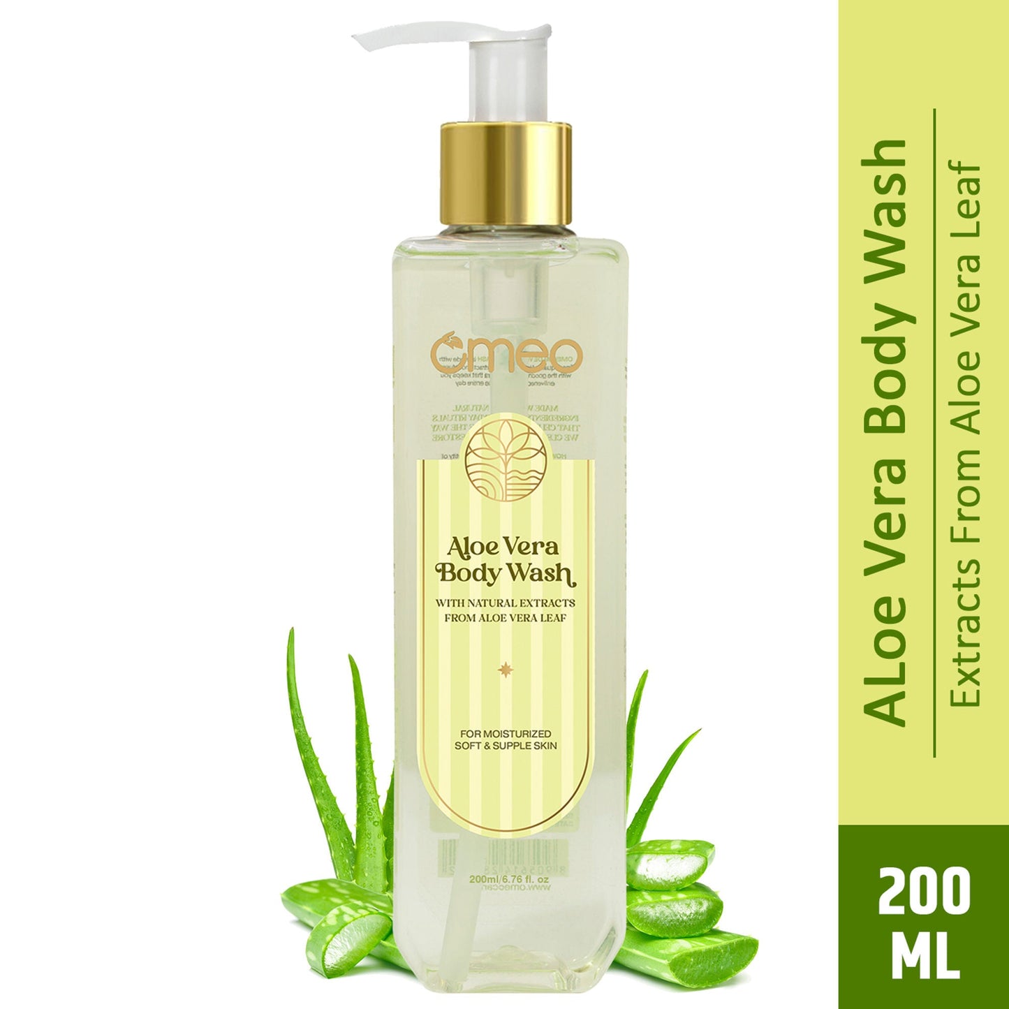 Omeo Aloe Vera Body Wash - Gentle Cleansing, Soft Nourshing Body Wash