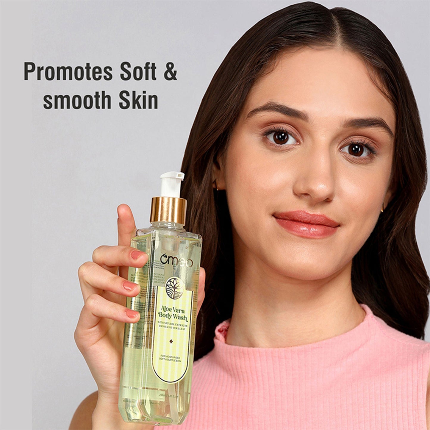 Omeo Aloe Vera Body Wash - Gentle Cleansing, Soft Nourshing Body Wash