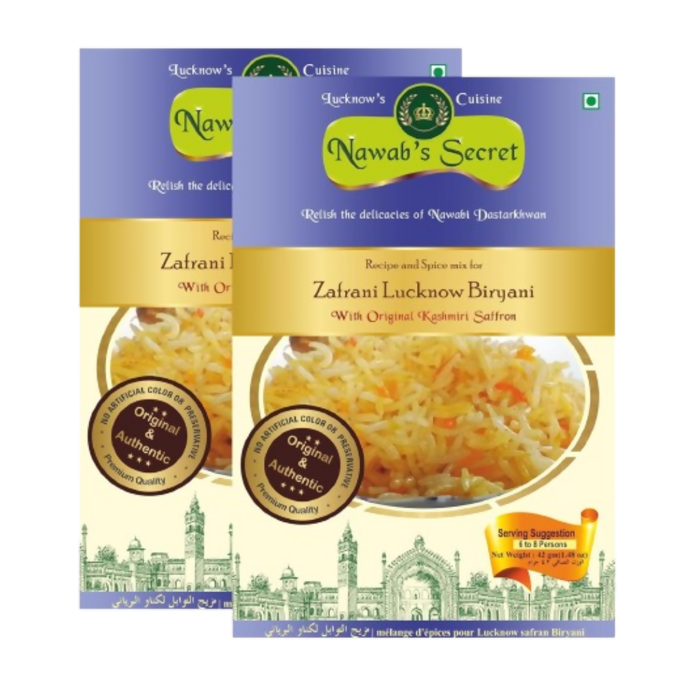 Nawab's Secret Lucknow Zafrani Biryani Masala With Kashmiri Saffron