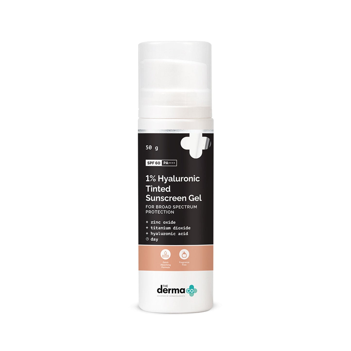 The Derma Co 1% Hyaluronic Tinted Sunscreen SPF 60 Gel PA++++