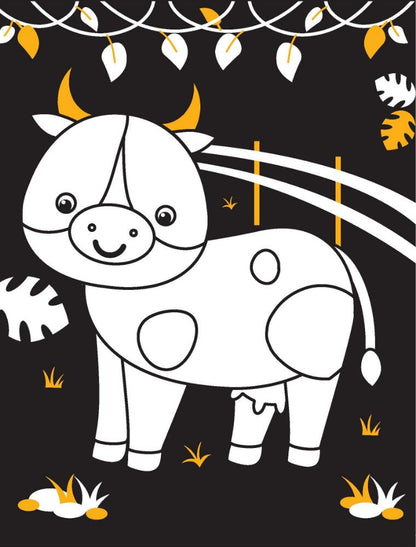 Dreamland Publications Animals Neon Colouring World Book for Kids Age 4 - 7 years with Neon Pens