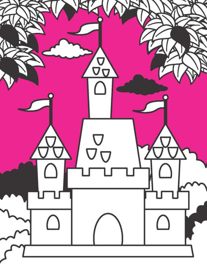 Dreamland Publications Princess Neon Colouring World Book for Kids Age 4 - 7 years with Neon Pens