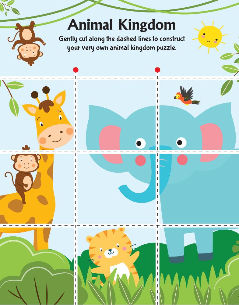 Dreamland Publications Animal Friends Scissors Skills Activity Book for Kids Age 4 - 7 years | With Child- Safe Scissors, Games and Mask